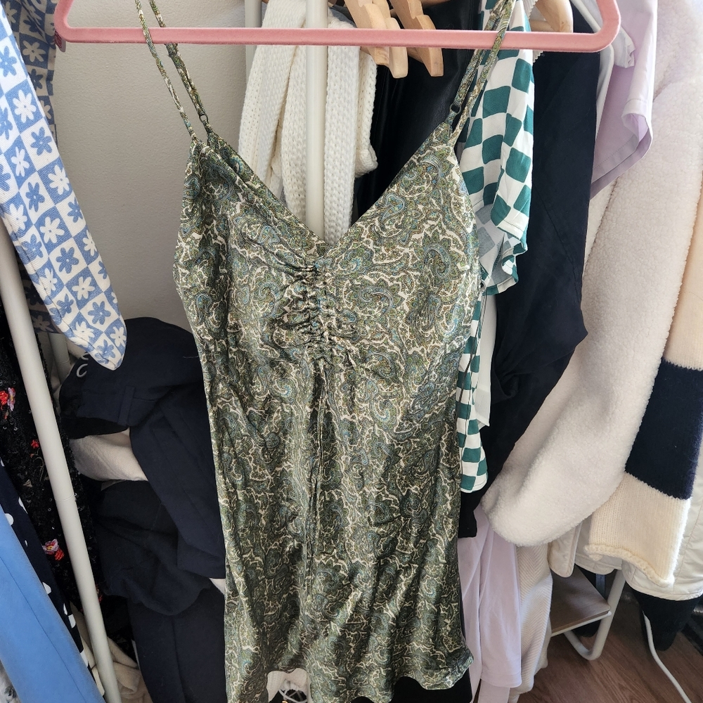 Zara Green Slip Dress